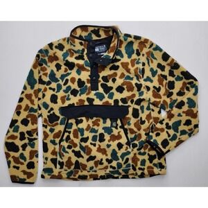 Carhartt Sherpa Fleece Duck Camo Snap Pullover Large Relaxed Fit 104991